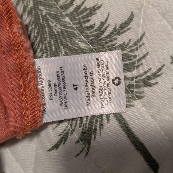 Rust Orange Girls Overall Dress - Picture 3 of 3